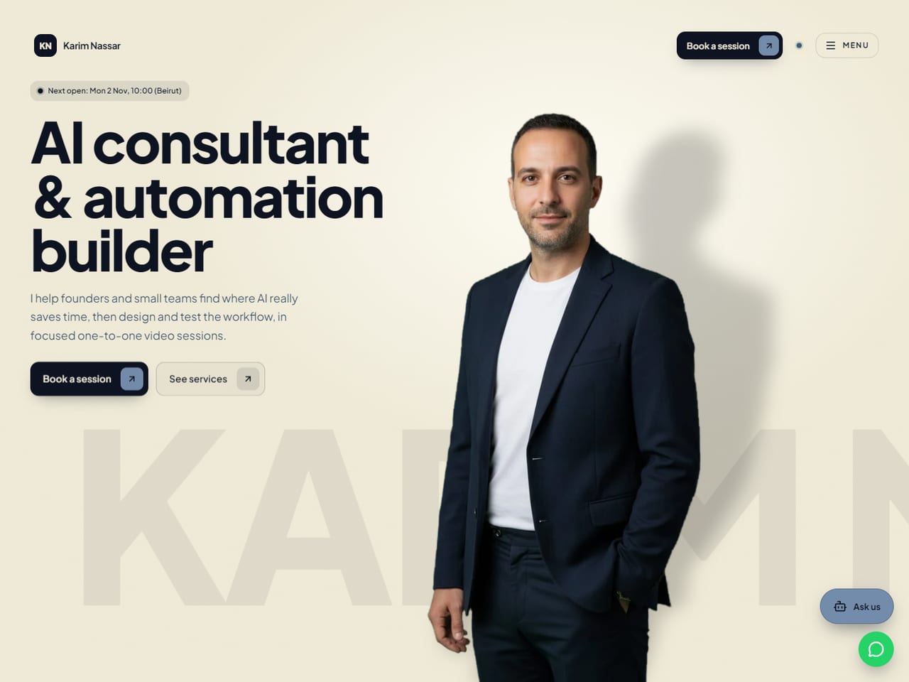 AI Consulting template preview